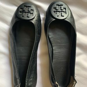 Tory Burch Minnie Ballet Flat, black leather, size 7.5
